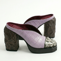 pale purple croco mule