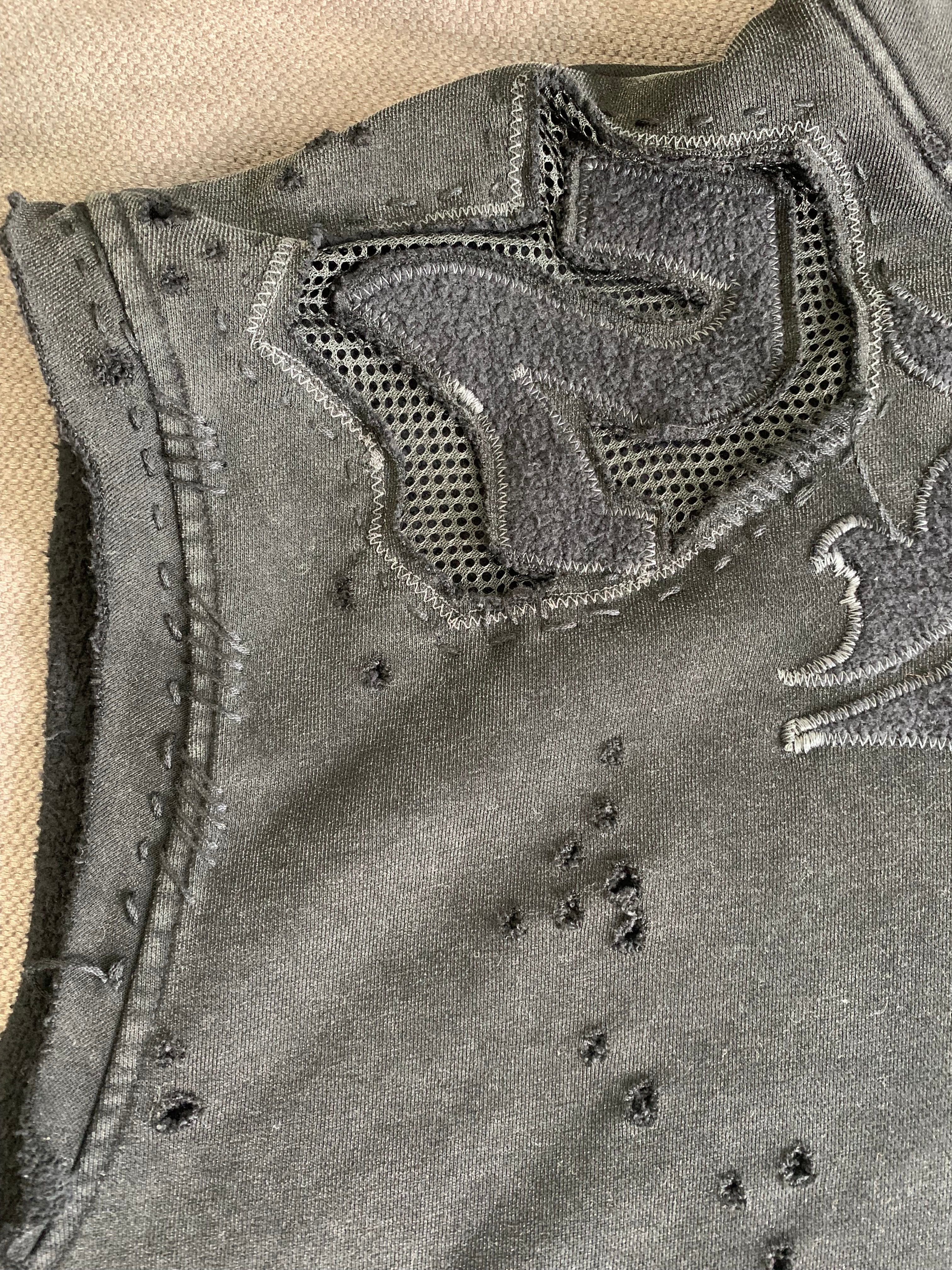 2 dry tears fade gray hood w/swarovski