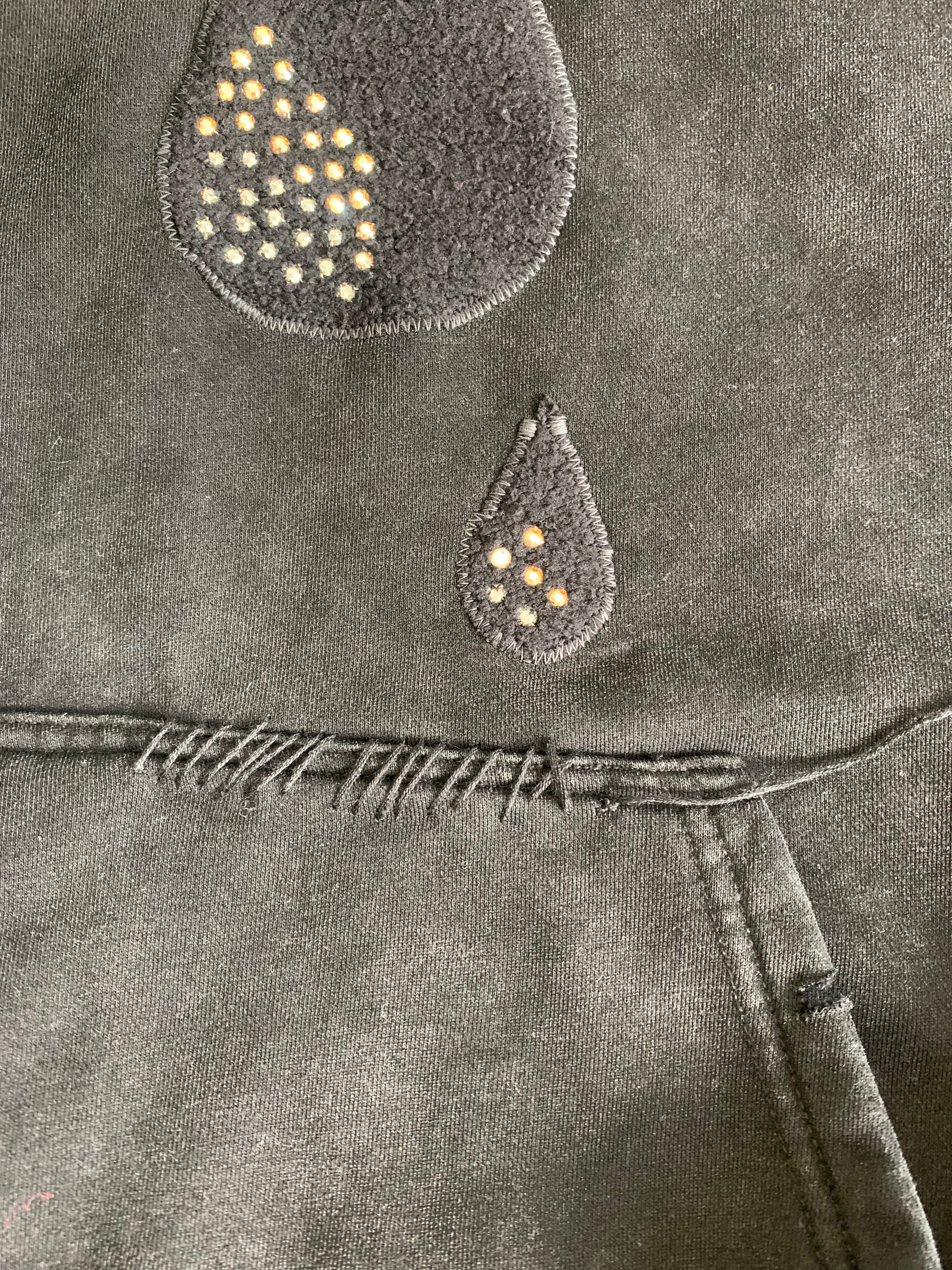 2 dry tears fade gray hood w/swarovski