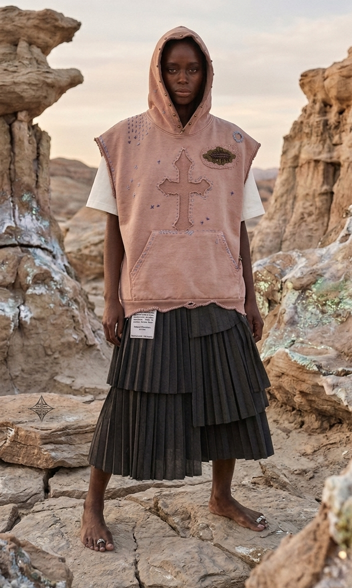 Psychic Cross Sleeveless Hood