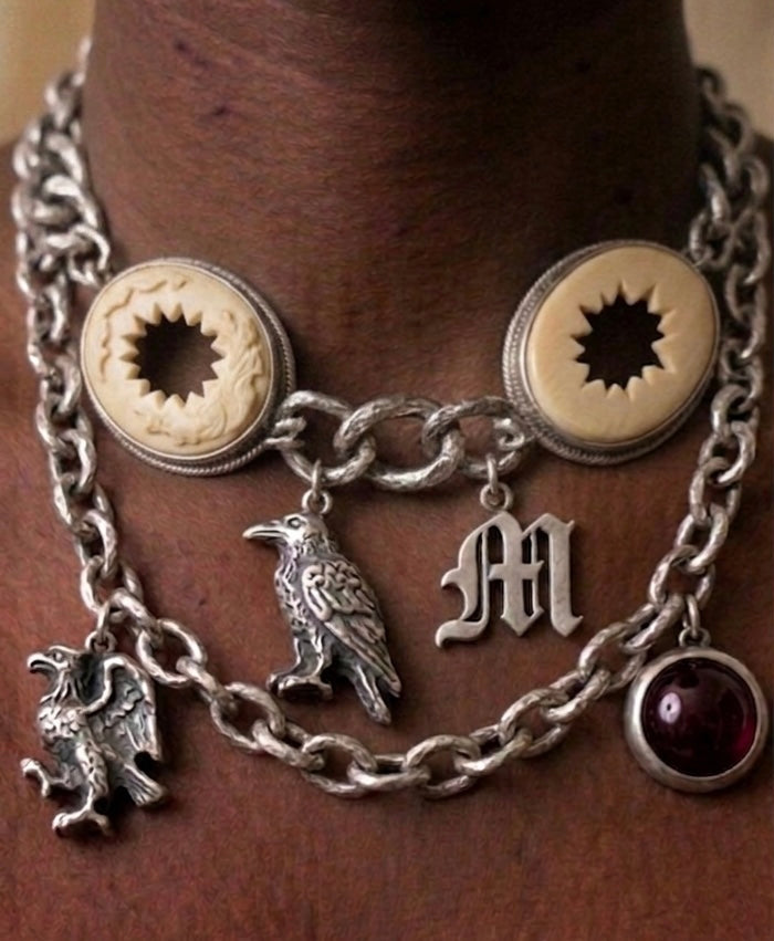 Ritual silver 925 double necklace