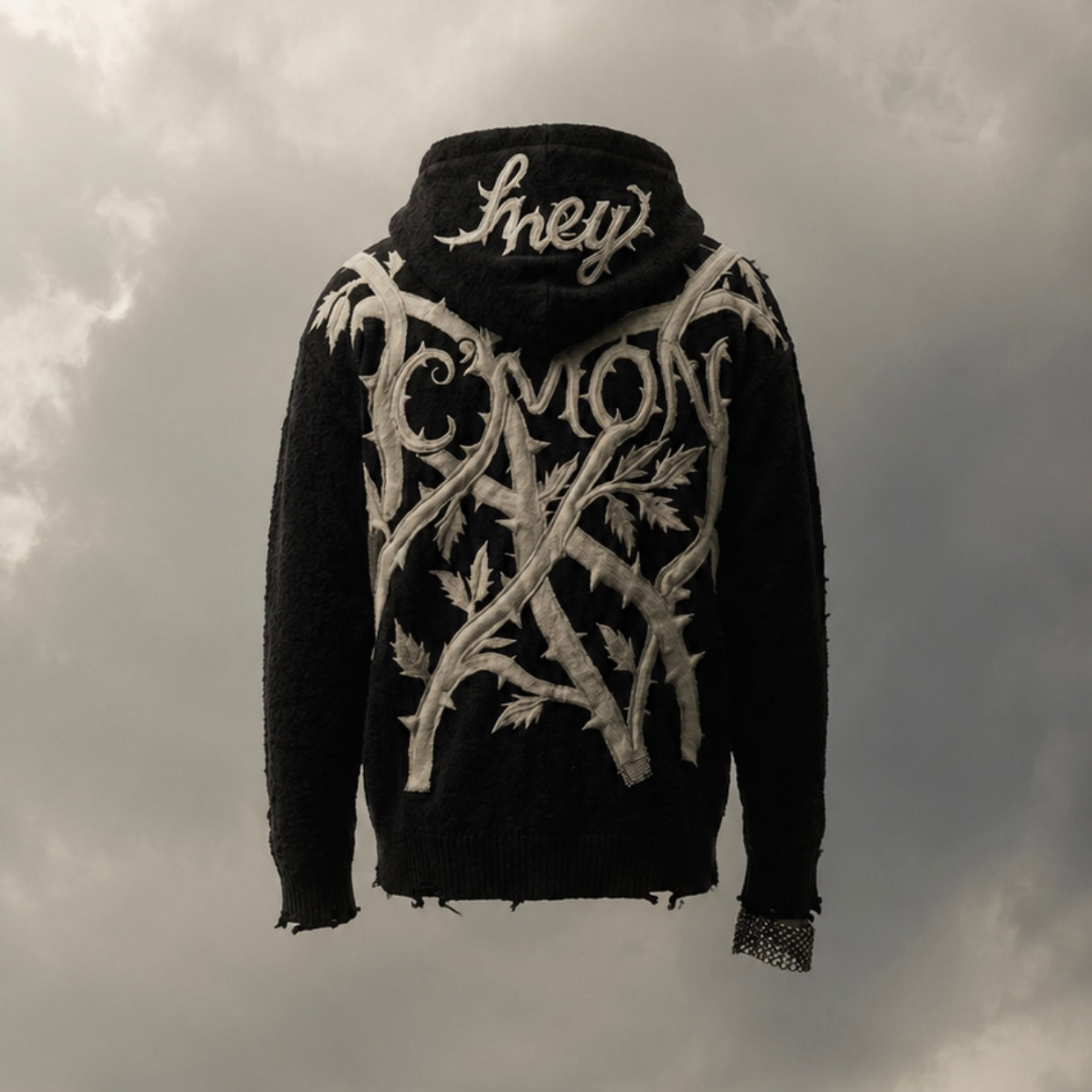 Ghost 100% Cashmere Zip Hood with 925 Silver details