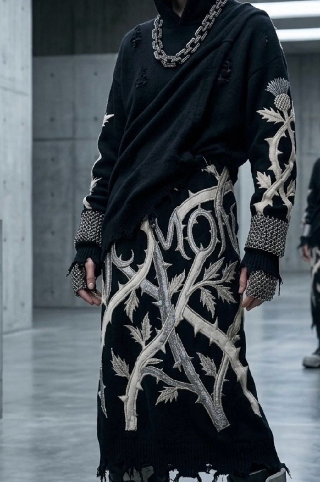 Knitted deconstructed heretiq dress